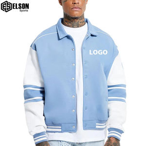 Producto más vendido, chaqueta Varsity en blanco personalizada, telas de lana, chaqueta Bomber lisa de béisbol Varsity con bolsillo de cuero Letterman - Product Image 6