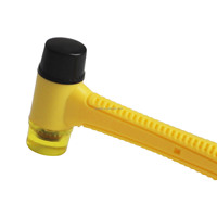 Boasta usine métal pièce à main jaune caoutchouc tête maillet marteau bon équipement pour une plus grande sécurité dans la fabrication de bijoux