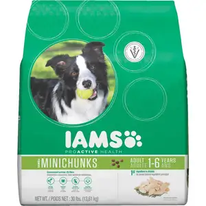 主动健康迷你猎犬成人干狗粮，配真正的鸡肉和全谷物，30磅。袋