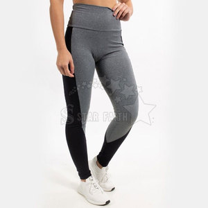 Mallas de Yoga para mujer, venta al por mayor, pantalones de tela duraderos de cintura alta para entrenamiento en el gimnasio y correr, mallas de Yoga con cintura elástica - Product Image 2