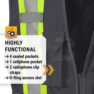 เสื้อกั๊กนิรภัยสำหรับผู้ชายเสื้อกั๊กนิรภัย - Product Image 4