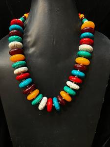 สร้อยคอเรซินทำมือคุณภาพสูงสร้อยคอแฟชั่นสวยสำหรับผู้หญิงสร้อยคอลูกปัดโซ่วัสดุไม้ขัดเงาของขวัญโดยตรงจากอินเดีย - Product Image 4