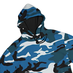 Bleu Camouflage À Capuche Hommes Femmes Avec Style Camo À Capuche Streetwear Mode Pull À Capuche Casual 3D Imprimé À La Mode - Product Image 4