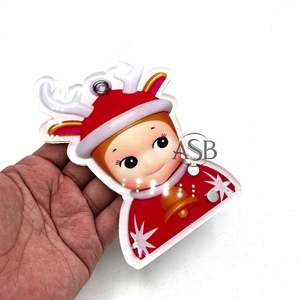 Sonny Angel Christmas Acrylic Lash <b>Tile</b> Custom Logo Printing Sustainable Customizable Beauty Tool With <b>Magnets</b> And Tweezer - Product Image 6