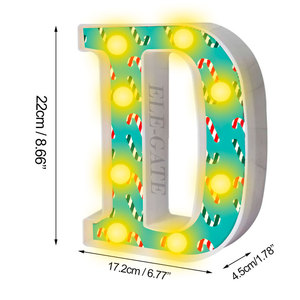 Luce LED a Forma di Lettera F per Decorazioni Natalizie Festive - Product Image 3