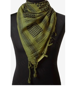 Arafat 100% Cotton Voile Summer Arab <b>Infinity</b> <b>Scarf</b> Plain Green Shemagh Shawl for Adults and Muslims Made in India - Product Image 4