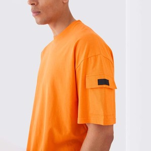 Conjunto de Verano 2026 para Hombre, Camiseta y Pantalones Cortos de Algodón Tejido con Patrón Liso, Casual, Transpirable, Personalizable con Logotipo - Product Image 3