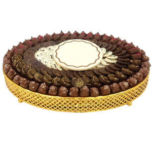 Cuenco de Catering para bodas más vendido, exhibición de postres ecológica, cuenco elegante para servir chocolate de Metal dorado a precio de mayorista - Product Image 6