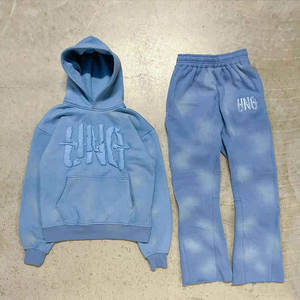 Conjunto de Sudadera con Capucha y Pantalones Deportivos Personalizados para Hombre, Ligeros, de Invierno, Holgados, Casuales, Multicolores, 100% Algodón, Lisos - Product Image 1