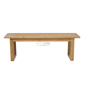 Mobilier de table minimaliste adapté à la table à manger intérieure ou extérieure en bois de teck solide et durable - Product Image 5