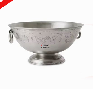 Cuenco de servicio de diseño con acabado dorado de metal de alta calidad 2025 para restaurante y bar de hotel - Product Image 2