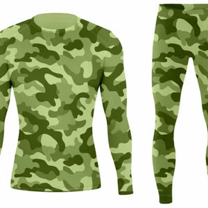 Ensemble de compression pour hommes, 2 pièces, respirant, léger, séchage rapide, anti-plis, couleurs et tailles personnalisables, taille avant - Product Image 6