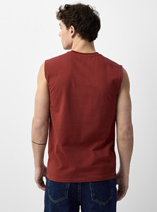 Camiseta sin mangas de algodón 100% personalizable de estilo formal para hombre con tejido de punto transpirable - Product Image 4