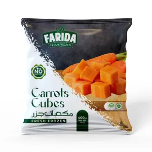 Ekspor Asal Mesir 2022 Terlaris Sayuran IQF Kubus Wortel Beku Lezat Lezat Bergizi Tinggi untuk Dijual