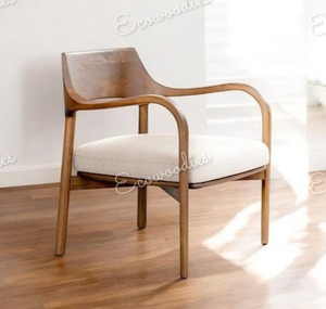 Chaise de salle à manger contemporaine en bambou pour hôtels et restaurants Fauteuil de jardin d'occasion intérieur et extérieur avec bras pour cour - Product Image 6