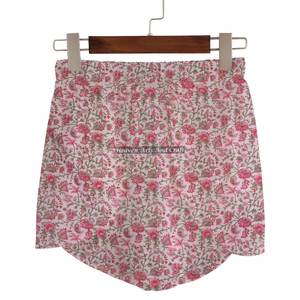 Shorts décontractés à cordon de serrage, coupe régulière, pour femmes, vêtements de détente d'été, shorts en coton à imprimé en bloc, shorts de plage, collection pour filles et bébés - Product Image 5