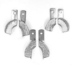 Plateau d'empreinte dentaire perforé à demi-empreinte dentaire avec serrure à bordure perforée Fabriqué au Pakistan - Product Image 3