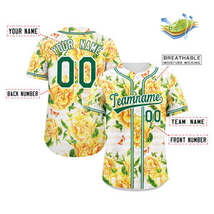 Sportswear Apparel Baseball Jersey Short Sleeve Softball Jerseys Button <b>Down</b> Fashionable Baseball Shirts - Product Image 4