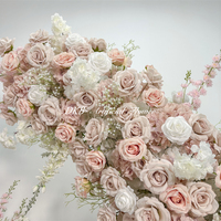 Arche de fleurs artificielles en soie réaliste pour événements de remise de diplôme, propositions de mariage, fiançailles, fêtes de rentrée scolaire - Taille personnalisable