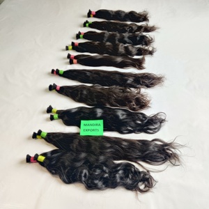 Les prolongements de cheveux indiens de temple noir de Vierge pure desserrent la vague superbe naturelle profonde chimiquement traitée vagues bouclées en vrac abordables - Product Image 4