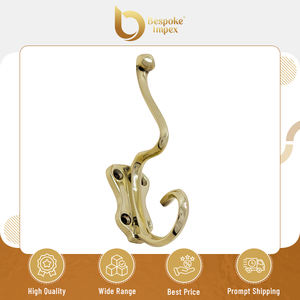 Crochet mural artisanal de taille moyenne en laiton poli de haute qualité, fabriqué par un fabricant de premier plan - Product Image 2