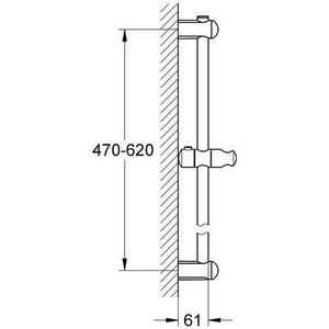 For Grohe Euphoria <b>Shower</b> Rail 600Mm Chrome-<b>Shower</b> Room <b>Accessories</b> - Product Image 5