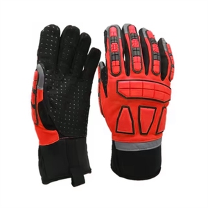 ถุงมือทนทานต่อแรงกระแทกทางยุทธวิธีถุงมือทำงาน TPR กันบาดความยาวข้อมือหนังกันความร้อนสำหรับฉากสบายๆ - Product Image 3