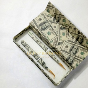 Pince à épiler en acier inoxydable de haute qualité, 10 mm, à pointe lisse, avec revêtement en papier, pointe dorée, logo personnalisé, instrument de beauté - Product Image 3