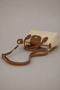 Women's Natural Linen Woven Mini Tote Bag | <b>Summer</b> Top Handle <b>Handbag</b> | Custom Logo OEM ODM Wholesale - Product Image 4