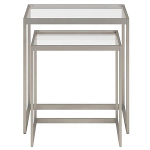 Elegante mesa de hierro y vidrio de alta calidad para la decoración del hogar - Product Image 2