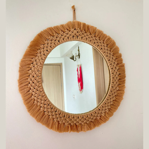 Espejo montado en la pared de macramé de diseño antiguo, el mejor acabado más exigente, decoración navideña para sala de estar y decoración del hogar - Product Image 4