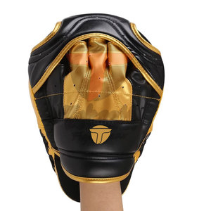 Gants d'arts martiaux et de boxe en cuir Durable personnalisables de haute qualité coussinets de mise au point incurvés confortables bouclier de main meilleur vendeur - Product Image 1