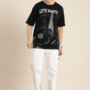 T-shirt Boxy écologique de grande personnalité pour hommes Vente en ligne Tenue à la mode T-shirt à épaules tombantes pour hommes - Product Image 3