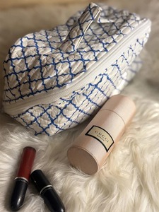 Sac de toilette vintage matelassé à la main, pratique pour les voyages, imperméable, écologique, organiseur de maquillage en coton avec fermeture à glissière - Product Image 4