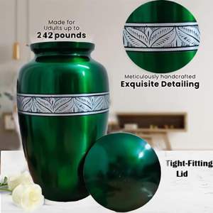 Aluminum Handcrafted Cremation Urn Adult Memorial Funeral Keepsake <b>for</b> Men Women Child and <b>Casket</b> <b>for</b> <b>Ashes</b> Adult Male - Product Image 4
