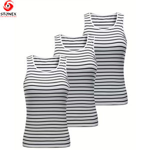 Tops de Punto para Mujer al por Mayor de Primera Calidad, Secado Rápido, Transpirables, de Algodón y Poliéster, Ropa de Gimnasio, Colores Personalizados, Logotipo Personalizado - Product Image 2