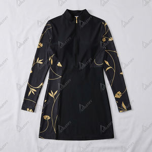 Robe légère, respirante et durable, à motifs floraux, de couleur personnalisée, pour femmes musulmanes, haut modeste, vêtements de sport modestes, couverture tricotée - Product Image 2