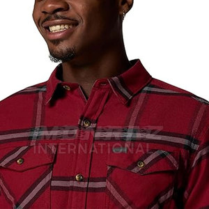 Camisas de franela ajustadas a la moda para hombre, patrón colorido, 100% algodón, corte moderno para Otoño Invierno - Product Image 5