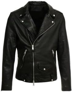 Men's Classic Motorcycle <b>Jacket</b> Handmade High Quality Genuine <b>Leather</b> Biker <b>Jacket</b> Plus Size Waterproof for <b>Winter</b> - Product Image 4
