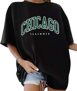 DTF imprimé surdimensionné femmes t-shirt OEM coton t-shirt avec coupe ample style streetwear pour l'été - Product Image 5