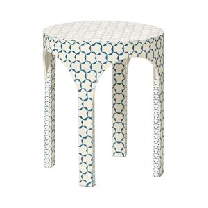 Mesa Auxiliar con Incrustaciones de Hueso, Diseño Artesanal de Arte Moderno, Muebles de Lujo Hechos a Mano para Decoración de Dormitorio, Hogar Elegante - Product Image 3