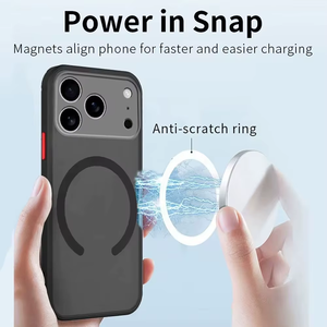 Luxury Matte Magnetic Wireless Charge Phone <strong>Case</strong> for iPhone 17 16 15 14 <strong>13</strong> 11 12 Pro Max Mini Plus XS Max XR X Armor Cover - Product Image 2