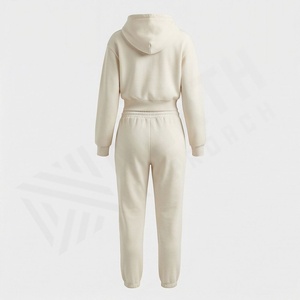 Ensemble de survêtement court en molleton de coton de qualité supérieure, vente en gros, survêtement de jogging vierge, séchage rapide, tenue de sport athlétique - Product Image 2