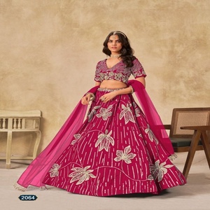 Lehenga Choli de Diseño Moderno en Seda Artística con Bordado, Compra en Línea en India, Fabricante de Moda Femenina de Surat - Product Image 1