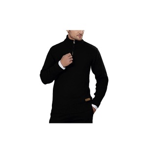 AOXI clothing wholesale plain printed mens sweatshirts colorblock quarter <b>zip</b> pullover blank crew neck costom from india - Product Image 1