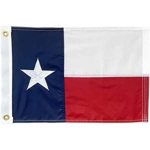 Pack of 2 Texas <b>Flag</b> 12x18 Inches TX State <b>Flags</b> Made in USA Embroidered Sewn Boat <b>Flags</b> 210D Oxford Nylon - Product Image 6