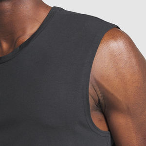 Débardeur OEM en coton pour hommes Vente en gros Respirant Fitness Singlet Musculation Workout Gym Vest Tricoté sans manches Maillot de corps - Product Image 5
