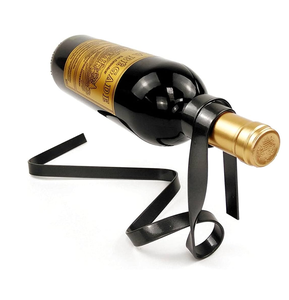 Conception attrayante forme personnalisée en métal vin eau porte-bouteille support bouteilles simples vin organisateur support pas cher prix - Product Image 1