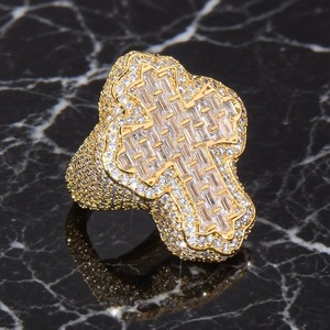 Vidhi Jewellery <b>18K</b> Hiphop Jewelry <b>Rings</b> for <b>Men</b> Custom Moissanite Iced Out Vvs <b>Ring</b> Iced Out Vvs Baguette Moissanite <b>Ring</b> - Product Image 4