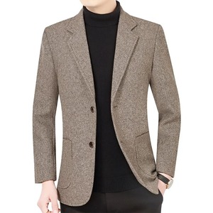 Blazer con cuello dividido y un solo botón para hombre, abrigo informal de negocios sin hierro para oficina y fiesta de boda, pantalón con cremallera - Product Image 2